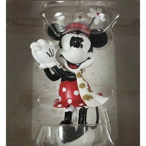 HALLMARK DISNEY MINNIE MOUSE WITH SANTA HAT & SCARF Christmas Ornament New 2017 - Picture 3 of 9